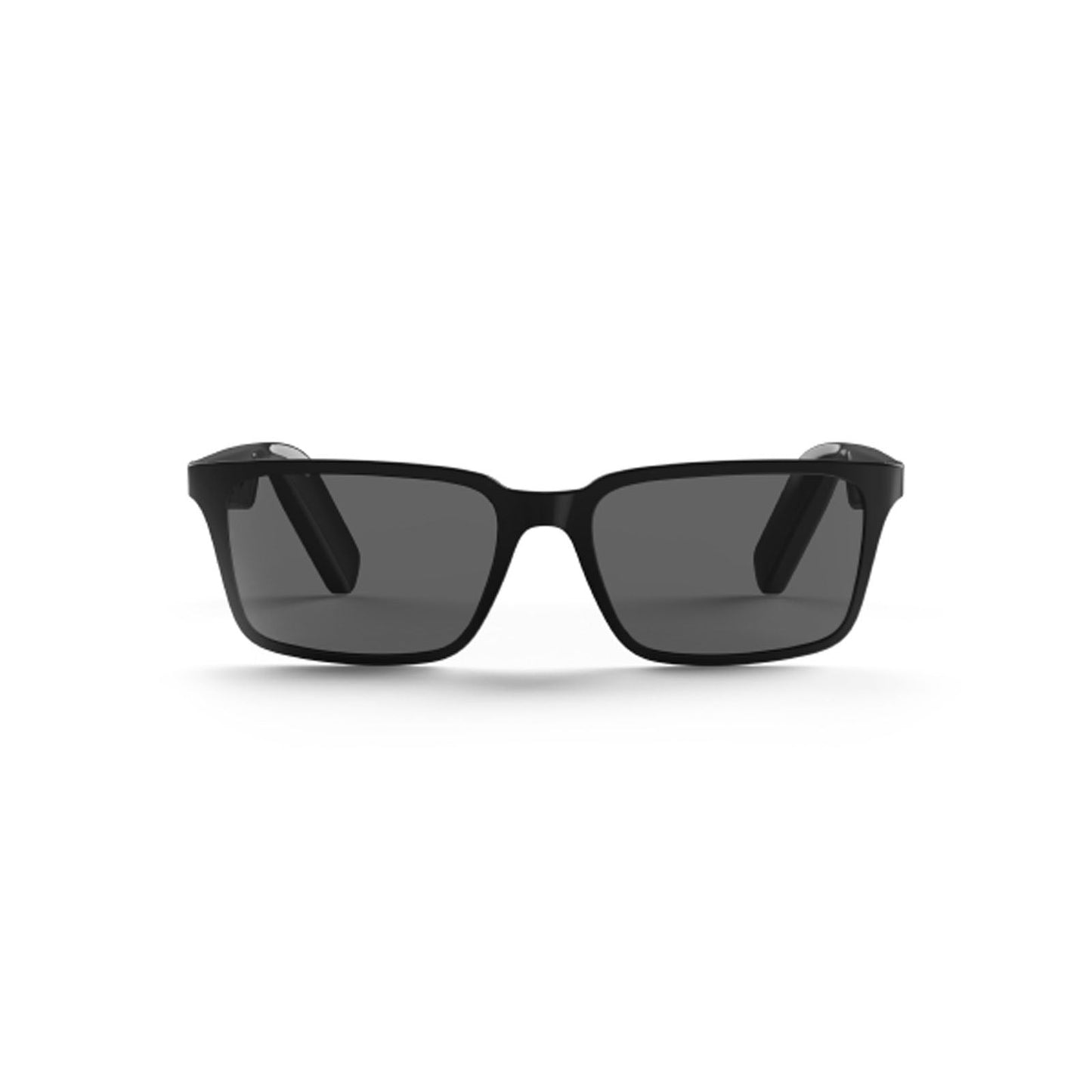 The Lucyd Darkside sunglasses are black, rectangular, and polarized with dark lenses, shown from the front on a plain white background.